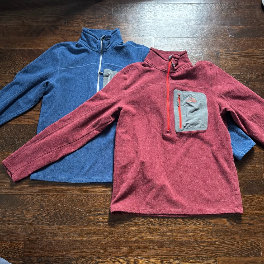 EUC Men’s LL Bean Fleece Quarter Zips